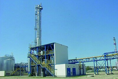 Außenansicht der Formalinanlage