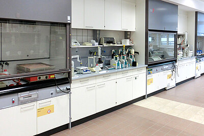 Innenansicht eines Laborgebäudes