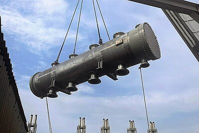 Einhub eines Anlagenteils