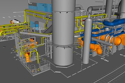 3D Modell der Salpetersäureanlage