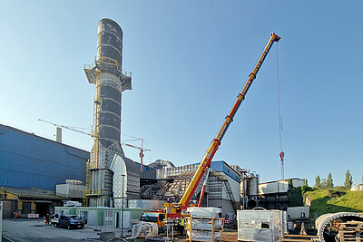 Außenansicht einer Kühlwasserversorgung