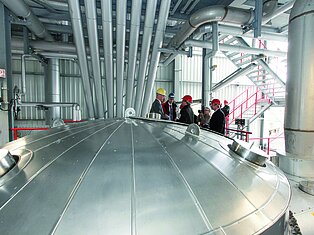 Innenansicht einer Formalinanlage