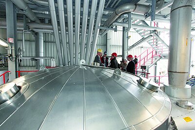 Innenansicht einer Formalinanlage